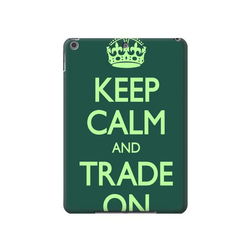 W3862 Keep Calm and Trade On Tablet Hülle Schutzhülle Taschen für iPad 10.2 (2021,2020,2019), iPad 9 8 7