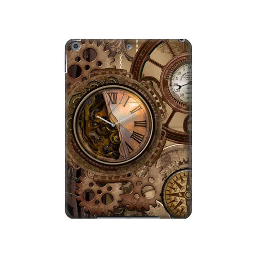 W3927 Compass Clock Gage Steampunk Tablet Hülle Schutzhülle Taschen für iPad 10.2 (2021,2020,2019), iPad 9 8 7