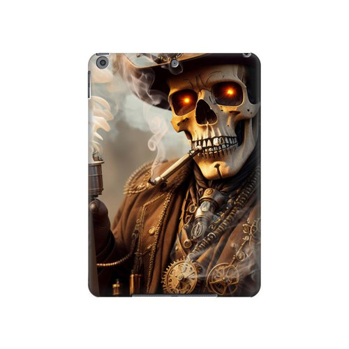 W3949 Steampunk Skull Smoking Tablet Hülle Schutzhülle Taschen für iPad 10.2 (2021,2020,2019), iPad 9 8 7