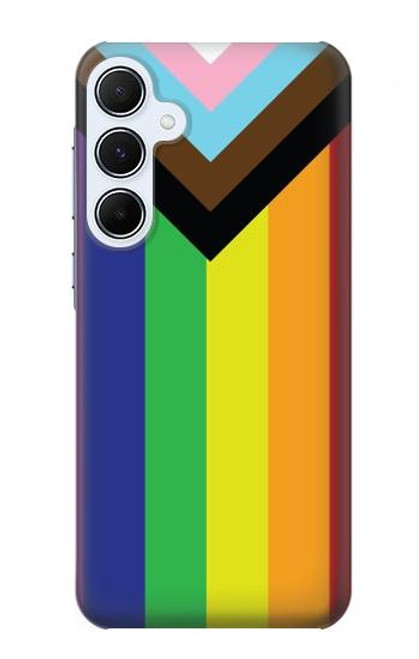 W3846 Pride Flag LGBT Hülle Schutzhülle Taschen und Leder Flip für Samsung Galaxy A55 5G