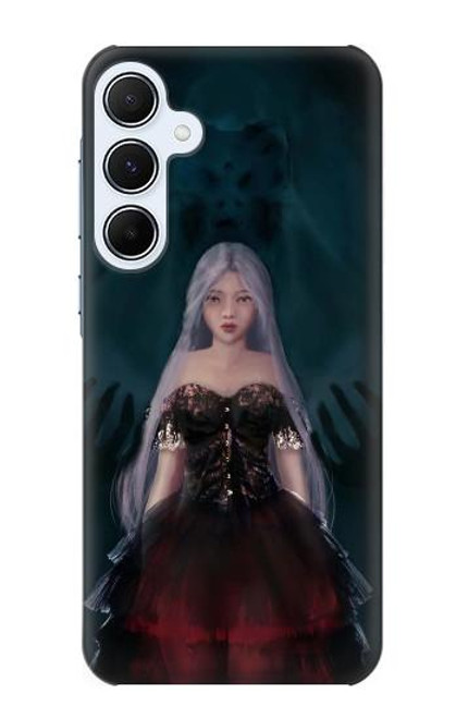 W3847 Lilith Devil Bride Gothic Girl Skull Grim Reaper Hülle Schutzhülle Taschen und Leder Flip für Samsung Galaxy A55 5G