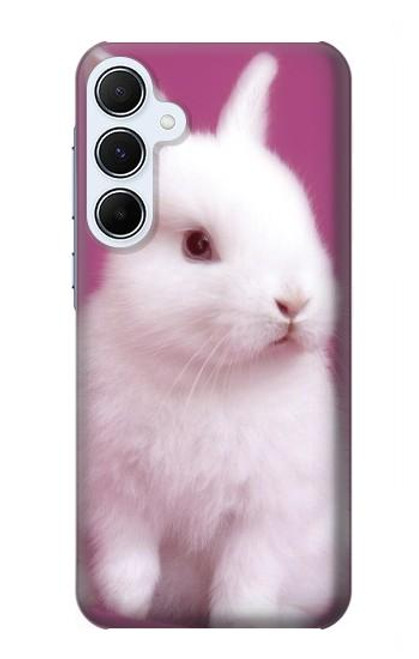 W3870 Cute Baby Bunny Hülle Schutzhülle Taschen und Leder Flip für Samsung Galaxy A55 5G