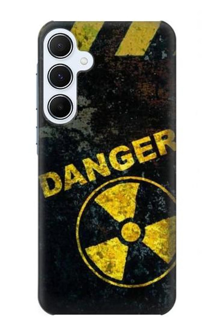 W3891 Nuclear Hazard Danger Hülle Schutzhülle Taschen und Leder Flip für Samsung Galaxy A55 5G