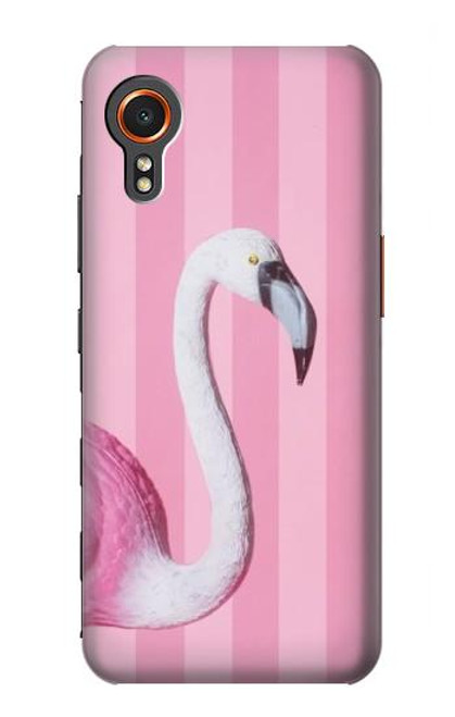 W3805 Flamingo Pink Pastel Hülle Schutzhülle Taschen und Leder Flip für Samsung Galaxy Xcover7