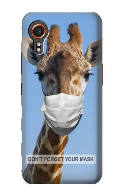 W3806 Funny Giraffe Hülle Schutzhülle Taschen und Leder Flip für Samsung Galaxy Xcover7
