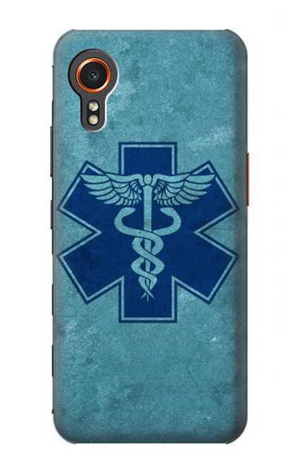 W3824 Caduceus Medical Symbol Hülle Schutzhülle Taschen und Leder Flip für Samsung Galaxy Xcover7