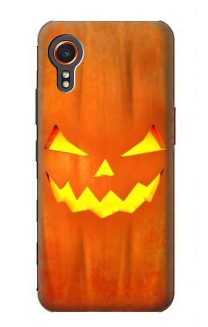 W3828 Pumpkin Halloween Hülle Schutzhülle Taschen und Leder Flip für Samsung Galaxy Xcover7