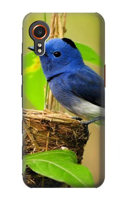 W3839 Bluebird of Happiness Blue Bird Hülle Schutzhülle Taschen und Leder Flip für Samsung Galaxy Xcover7