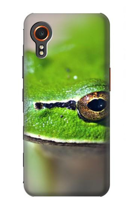 W3845 Green frog Hülle Schutzhülle Taschen und Leder Flip für Samsung Galaxy Xcover7