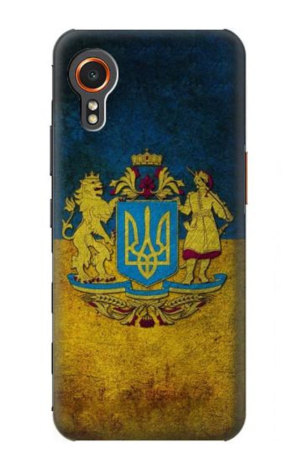 W3858 Ukraine Vintage Flag Hülle Schutzhülle Taschen und Leder Flip für Samsung Galaxy Xcover7