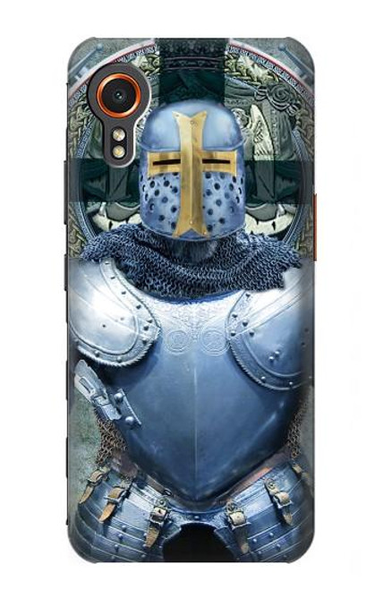 W3864 Medieval Templar Heavy Armor Knight Hülle Schutzhülle Taschen und Leder Flip für Samsung Galaxy Xcover7