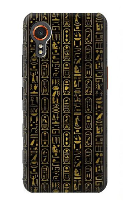 W3869 Ancient Egyptian Hieroglyphic Hülle Schutzhülle Taschen und Leder Flip für Samsung Galaxy Xcover7