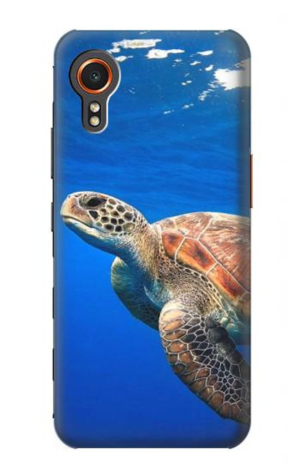 W3898 Sea Turtle Hülle Schutzhülle Taschen und Leder Flip für Samsung Galaxy Xcover7