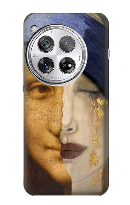 W3853 Mona Lisa Gustav Klimt Vermeer Hülle Schutzhülle Taschen und Leder Flip für OnePlus 12