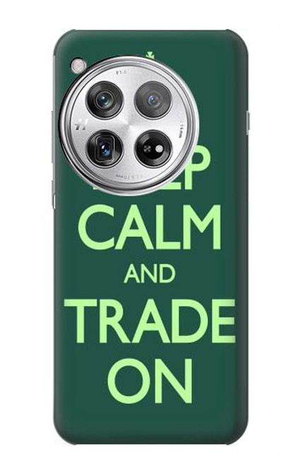 W3862 Keep Calm and Trade On Hülle Schutzhülle Taschen und Leder Flip für OnePlus 12