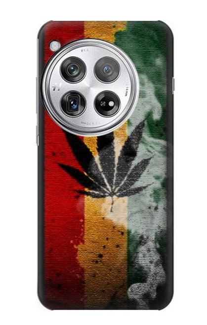 W3890 Reggae Rasta Flag Smoke Hülle Schutzhülle Taschen und Leder Flip für OnePlus 12