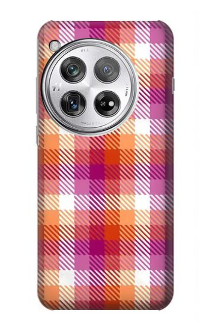 W3941 LGBT Lesbian Pride Flag Plaid Hülle Schutzhülle Taschen und Leder Flip für OnePlus 12