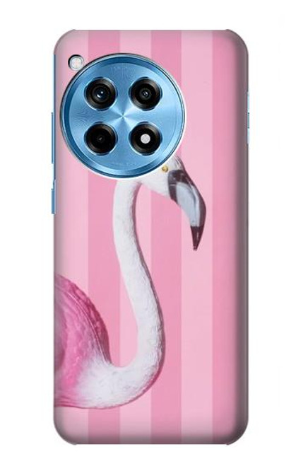 W3805 Flamingo Pink Pastel Hülle Schutzhülle Taschen und Leder Flip für OnePlus 12R