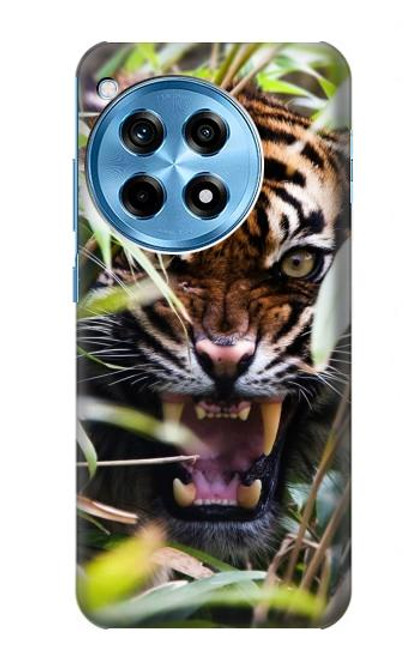 W3838 Barking Bengal Tiger Hülle Schutzhülle Taschen und Leder Flip für OnePlus 12R