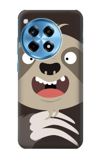 W3855 Sloth Face Cartoon Hülle Schutzhülle Taschen und Leder Flip für OnePlus 12R