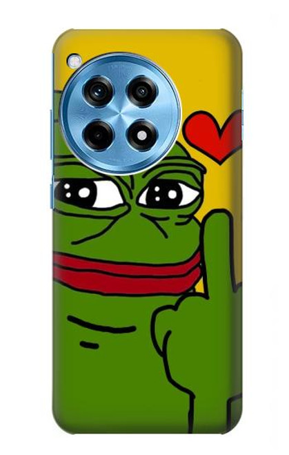 W3945 Pepe Love Middle Finger Hülle Schutzhülle Taschen und Leder Flip für OnePlus 12R