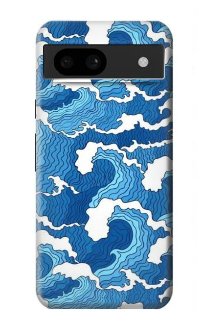 W3901 Aesthetic Storm Ocean Waves Hülle Schutzhülle Taschen und Leder Flip für Google Pixel 8a