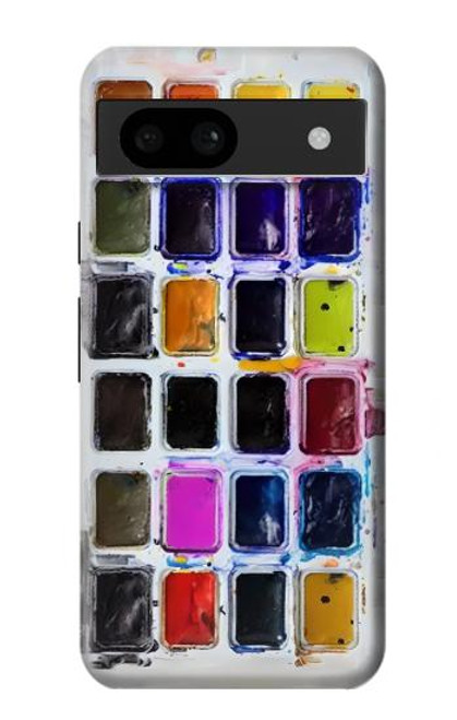 W3956 Watercolor Palette Box Graphic Hülle Schutzhülle Taschen und Leder Flip für Google Pixel 8a