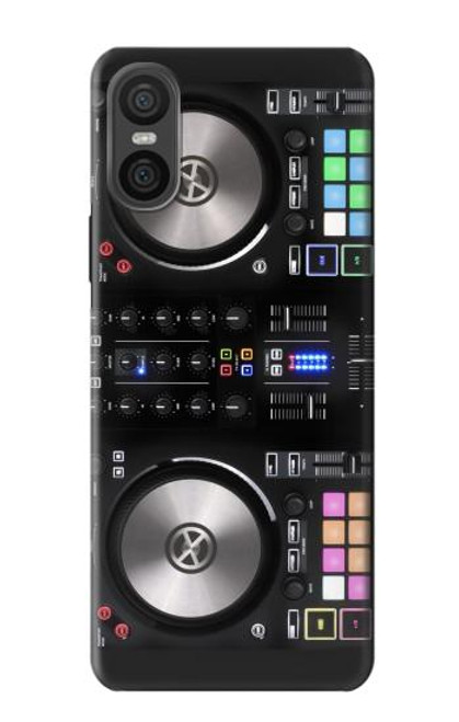 W3931 DJ Mixer Graphic Paint Hülle Schutzhülle Taschen und Leder Flip für Sony Xperia 10 VI