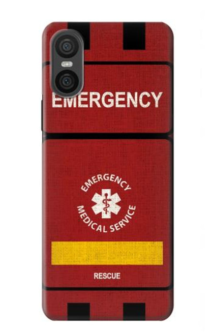 W3957 Emergency Medical Service Hülle Schutzhülle Taschen und Leder Flip für Sony Xperia 10 VI