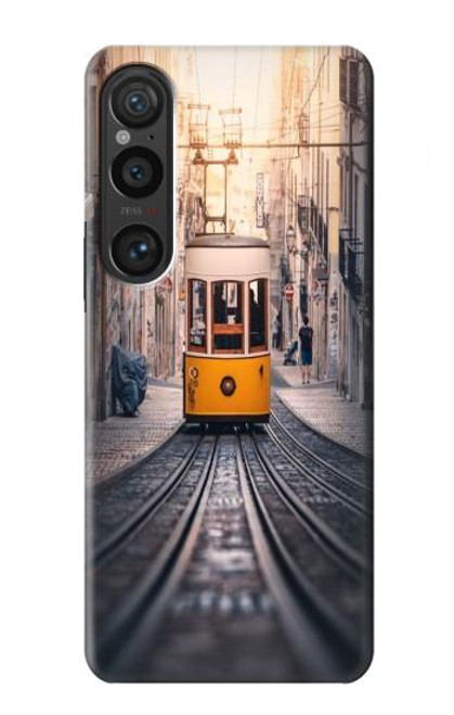 W3867 Trams in Lisbon Hülle Schutzhülle Taschen und Leder Flip für Sony Xperia 1 VI