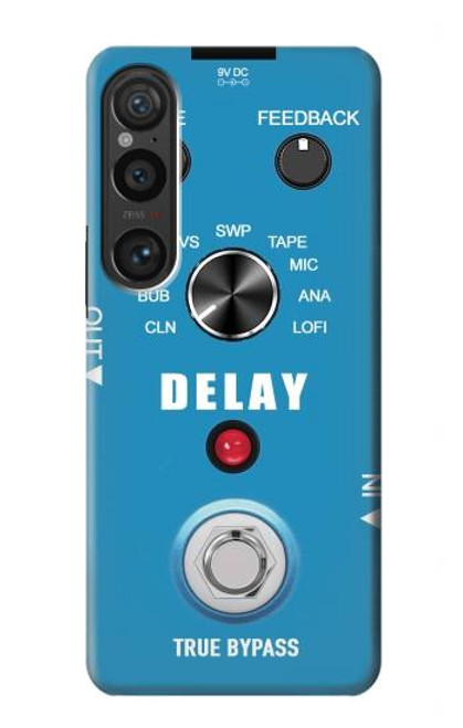 W3962 Guitar Analog Delay Graphic Hülle Schutzhülle Taschen und Leder Flip für Sony Xperia 1 VI