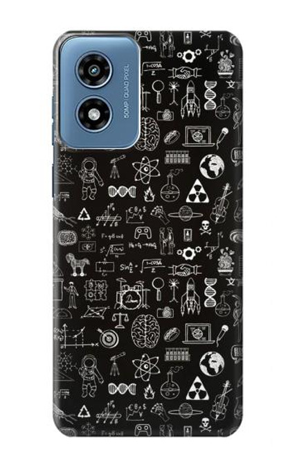 W3426 Blackboard Science Hülle Schutzhülle Taschen und Leder Flip für Motorola Moto G Play 4G (2024)