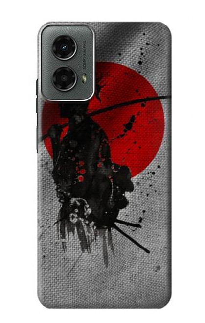 W3517 Japan Flag Samurai Hülle Schutzhülle Taschen und Leder Flip für Motorola Moto G 5G (2024)