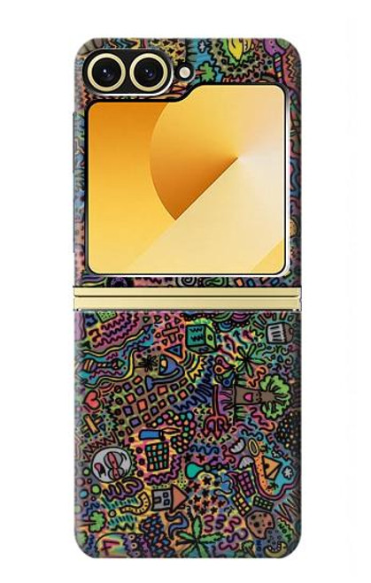 W3815 Psychedelic Art Hülle Schutzhülle Taschen und Leder Flip für Samsung Galaxy Z Flip 6