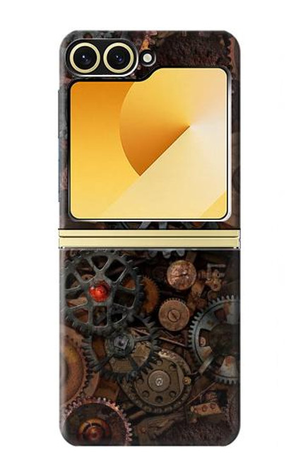 W3884 Steampunk Mechanical Gears Hülle Schutzhülle Taschen und Leder Flip für Samsung Galaxy Z Flip 6