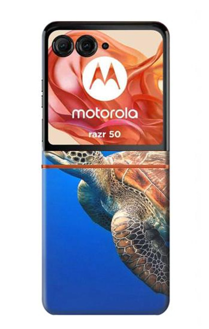 W3898 Sea Turtle Hülle Schutzhülle Taschen und Leder Flip für Motorola Razr 50