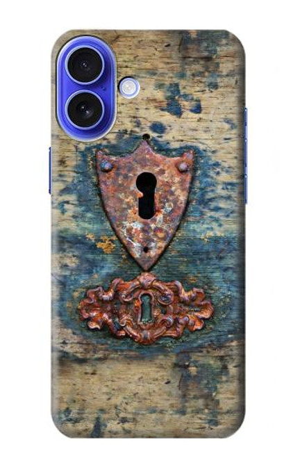 W3955 Vintage Keyhole Weather Door Hülle Schutzhülle Taschen und Leder Flip für iPhone 16