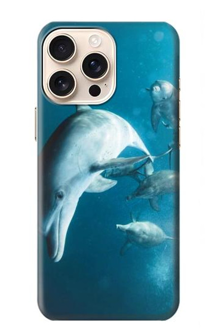 W3878 Dolphin Hülle Schutzhülle Taschen und Leder Flip für iPhone 16 pro