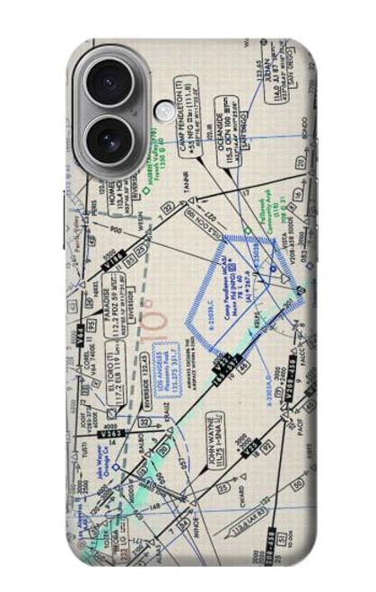 W3882 Flying Enroute Chart Hülle Schutzhülle Taschen und Leder Flip für iPhone 16 plus