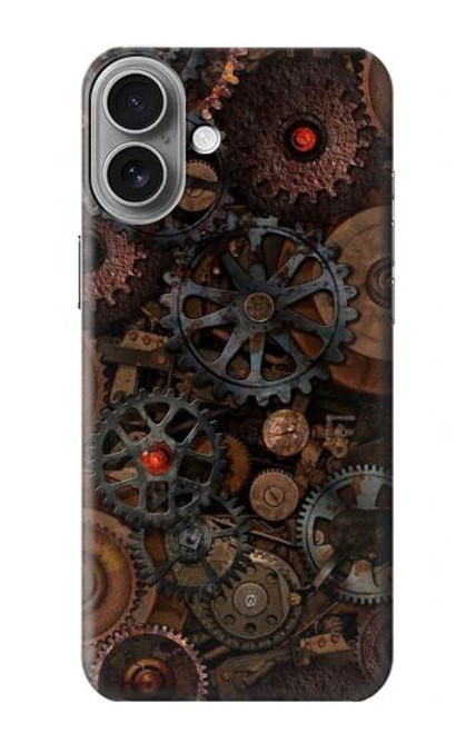 W3884 Steampunk Mechanical Gears Hülle Schutzhülle Taschen und Leder Flip für iPhone 16 plus