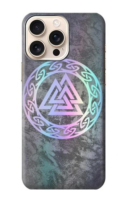 W3833 Valknut Odin Wotans Knot Hrungnir Heart Hülle Schutzhülle Taschen und Leder Flip für iPhone 16 pro max