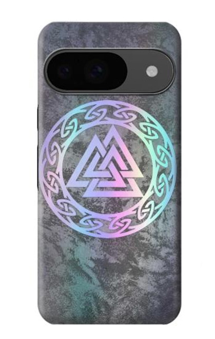 W3833 Valknut Odin Wotans Knot Hrungnir Heart Hülle Schutzhülle Taschen und Leder Flip für Google Pixel 9