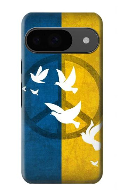 W3857 Peace Dove Ukraine Flag Hülle Schutzhülle Taschen und Leder Flip für Google Pixel 9