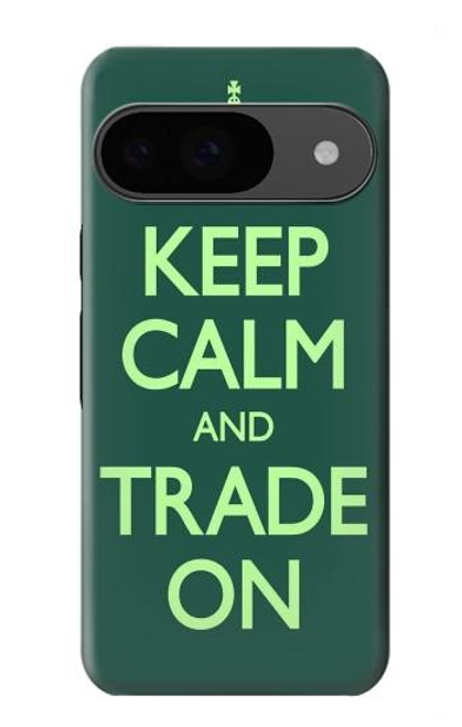 W3862 Keep Calm and Trade On Hülle Schutzhülle Taschen und Leder Flip für Google Pixel 9