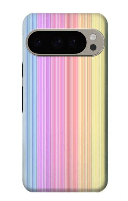 W3849 Colorful Vertical Colors Hülle Schutzhülle Taschen und Leder Flip für Google Pixel 9 Pro