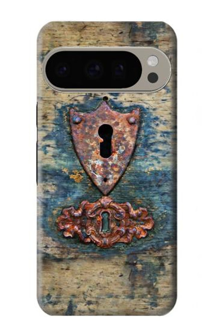 W3955 Vintage Keyhole Weather Door Hülle Schutzhülle Taschen und Leder Flip für Google Pixel 9 Pro