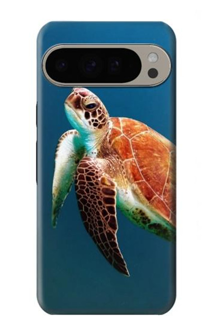 W3899 Sea Turtle Hülle Schutzhülle Taschen und Leder Flip für Google Pixel 9 Pro XL