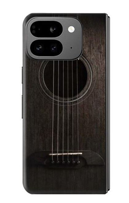 W3834 Old Woods Black Guitar Hülle Schutzhülle Taschen und Leder Flip für Google Pixel 9 Pro Fold