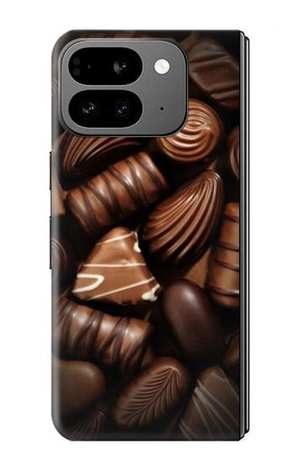 W3840 Dark Chocolate Milk Chocolate Lovers Hülle Schutzhülle Taschen und Leder Flip für Google Pixel 9 Pro Fold