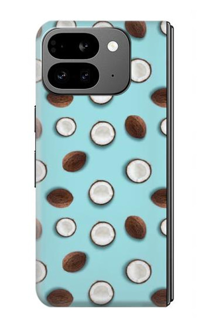 W3860 Coconut Dot Pattern Hülle Schutzhülle Taschen und Leder Flip für Google Pixel 9 Pro Fold